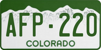CO license plate AFP220