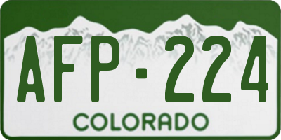 CO license plate AFP224