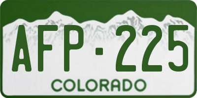 CO license plate AFP225