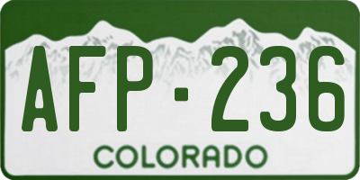 CO license plate AFP236