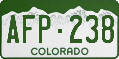 CO license plate AFP238