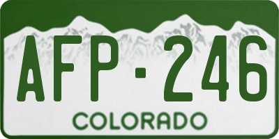 CO license plate AFP246