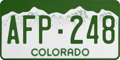CO license plate AFP248