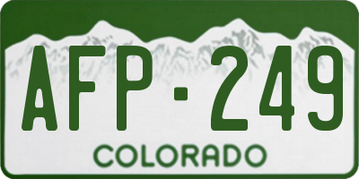 CO license plate AFP249