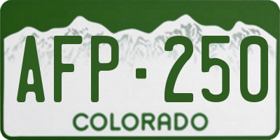 CO license plate AFP250