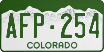 CO license plate AFP254