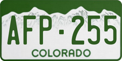 CO license plate AFP255