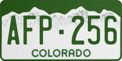 CO license plate AFP256