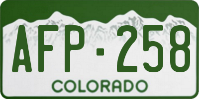 CO license plate AFP258
