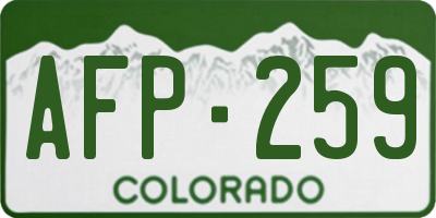 CO license plate AFP259