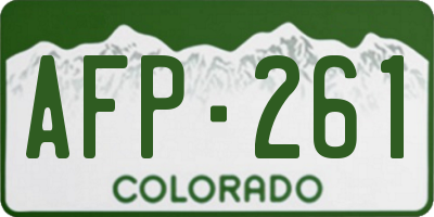 CO license plate AFP261