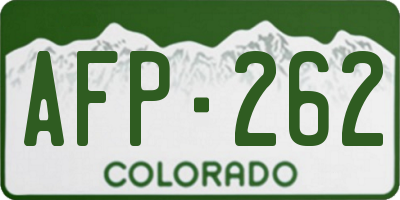 CO license plate AFP262