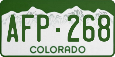 CO license plate AFP268