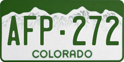CO license plate AFP272