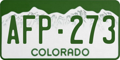 CO license plate AFP273