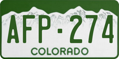 CO license plate AFP274