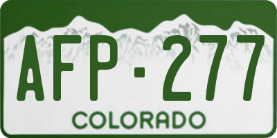 CO license plate AFP277