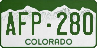 CO license plate AFP280