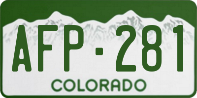 CO license plate AFP281
