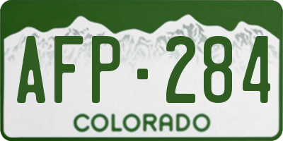 CO license plate AFP284