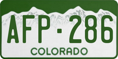 CO license plate AFP286