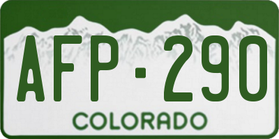 CO license plate AFP290