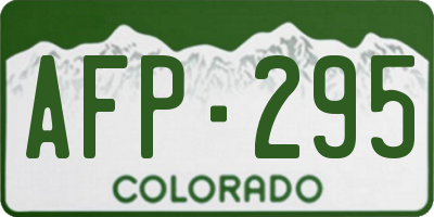 CO license plate AFP295