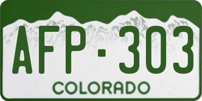 CO license plate AFP303