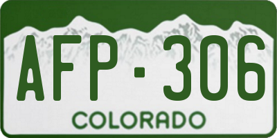 CO license plate AFP306