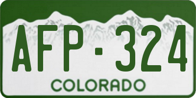 CO license plate AFP324