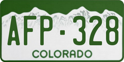 CO license plate AFP328