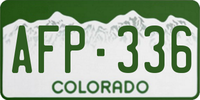 CO license plate AFP336
