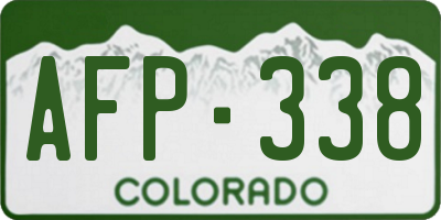 CO license plate AFP338
