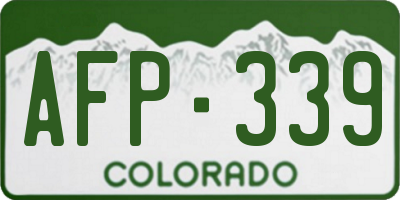 CO license plate AFP339