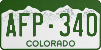 CO license plate AFP340