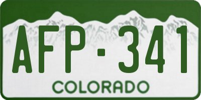 CO license plate AFP341