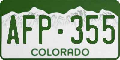 CO license plate AFP355
