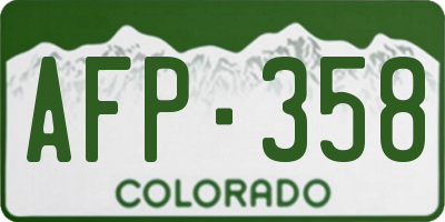 CO license plate AFP358