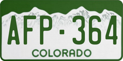 CO license plate AFP364