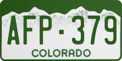 CO license plate AFP379