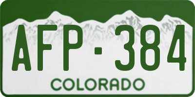 CO license plate AFP384