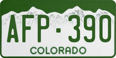 CO license plate AFP390