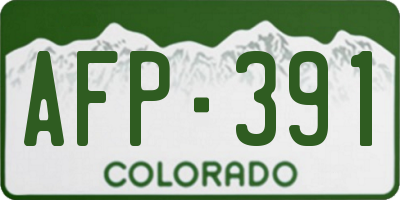 CO license plate AFP391