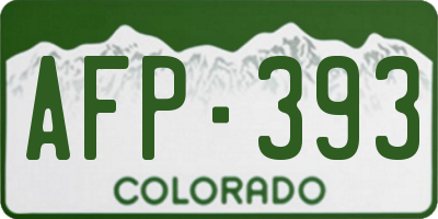 CO license plate AFP393