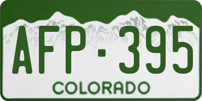 CO license plate AFP395