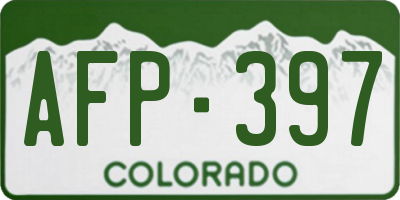 CO license plate AFP397