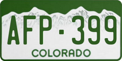 CO license plate AFP399