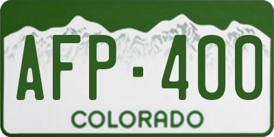 CO license plate AFP400