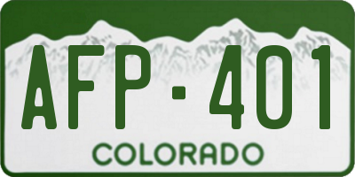 CO license plate AFP401