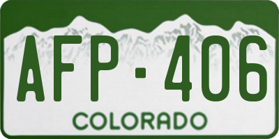 CO license plate AFP406